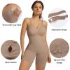 imageSHAPERX Womens Shapewear Tummy Control Bodysuit with Removable Pads Seamless Sculpting Mid Thigh Body ShaperSienna Mid Thigh