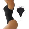 imageSHAPERX Womens Shaping MidThigh Bodysuit Tummy Control Shapewear Seamless Sculpting Body ShaperBlackthong