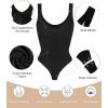 imageSHAPERX Womens Shaping MidThigh Bodysuit Tummy Control Shapewear Seamless Sculpting Body ShaperBlackthong