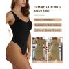 imageSHAPERX Womens Shaping MidThigh Bodysuit Tummy Control Shapewear Seamless Sculpting Body ShaperBlackthong