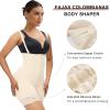 imageSHAPERX Womens Tummy Control Shapewear Fajas Colombianas Open Bust Body Shaper Bodysuit with Zipper Crotch SZ7257BeigeS
