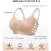 imageSHAPERX Womens Underarm Smoothing Seamless TShirt Bra Wireless Lightly Lined for All Day ComfortToasted Almond