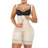imageSHAPERX Fajas Colombianas Tummy Control Shapewear for Women Double Compression Postpartum Body Shaper with Zipper and HooksBeige