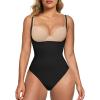 imageSHAPERX Open Bust Shapewear Tummy Control Bodysuits for Women Seamless Compression High Waisted Body ShaperBlackthong