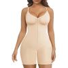 imageSHAPERX Shapewear Bodysuit for Women Tummy Control Seamless ZipUp Body Shaper Snatched Waist Sculpting Body SuitBeige Shorts