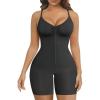 imageSHAPERX Shapewear Bodysuit for Women Tummy Control Seamless ZipUp Body Shaper Snatched Waist Sculpting Body SuitBlack Shorts