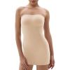 imageSHAPERX Strapless Shapewear Dress for Women Tummy Control Seamless Full Body Shaper Slip with Removable Straps1beige