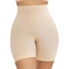 imageSHAPERX Tummy Control Underwear for Women  MidWaisted Seamless Shapewear Shorts AntiRolling Body Shaper Under DressesBeige