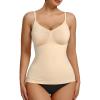 imageSHAPERX Womens Shapewear Tank Tops Seamless Tummy Control Shaping Camisole Adjustable Straps AntiRoll HemBeige