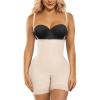 imageSHAPERX Womens Tummy Control Shapewear Fajas Colombianas Open Bust Body Shaper Bodysuit with Zipper Crotch SZ7257BeigeS