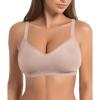 imageSHAPERX Womens Underarm Smoothing Seamless TShirt Bra Wireless Lightly Lined for All Day ComfortToasted Almond