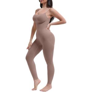 imageSHAPERX Hourglass Leggings 360 Compression 2 Sizes Look Full Body Shaper Breathable No Roll DownSienna Full Body