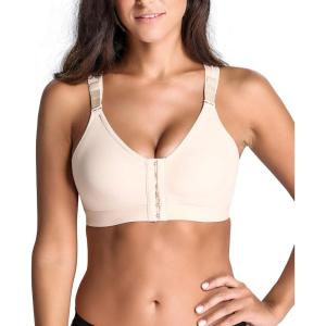 imageSHAPERX Womens PostSurgery Front Closure Brassiere Sports BraBeige