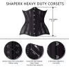 imageSHAPERX Women 24 Double SteelBoned Longline Heavy Duty Waist Training Corsets ShaperBlack Mesh