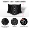 imageSHAPERX Womens 26 Steel Boned Corset Short Torso Heavy Duty Waist Trainer CorsetBlack