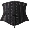 imageSHAPERX Womens 26 Steel Boned Corset Short Torso Heavy Duty Waist Trainer CorsetBlack Mesh