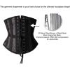 imageSHAPERX Womens Waist Training Corsets Underbust Heavy Duty 26 Steel Boned Hourglass Silhouette Body ShaperBlack Mesh