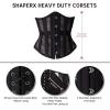 imageSHAPERX Womens Waist Training Corsets Underbust Heavy Duty 26 Steel Boned Hourglass Silhouette Body ShaperBlack Mesh