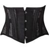 imageSHAPERX Womens 26 Steel Boned Corset Short Torso Heavy Duty Waist Trainer CorsetBlack Mesh