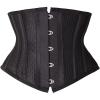 imageSHAPERX Womens Heavy Duty Corset Double Steel Boned Waist Trainer Corsets Underbust Body ShaperBlack Short Torso  Breathable