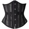 imageSHAPERX Womens Waist Training Corsets Underbust Heavy Duty 26 Steel Boned Hourglass Silhouette Body ShaperBlack Mesh