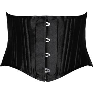 imageSHAPERX Womens 26 Steel Boned Corset Short Torso Heavy Duty Waist Trainer CorsetBlack