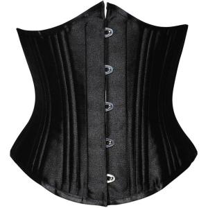 imageSHAPERX Womens Waist Training Corsets Underbust Heavy Duty 26 Steel Boned Hourglass Silhouette Body ShaperBlack