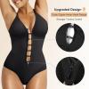 imageSHAPERX Womens Shapewear Bodysuit Tummy Control Seamless ZipUp Sculpting Body Shaper Medium CompressionBlack Brief