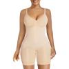 imageSHAPERX Womens Shapewear Bodysuit Tummy Control Seamless ZipUp Sculpting Body Shaper Medium CompressionBeige Shorts