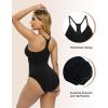 imageSHAPERX Bodysuit for Women Tummy Control Shapewear Racerback Seamless Body Shaper Tank TopBlack