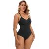 imageSHAPERX Bodysuit for Women Tummy Control Shapewear Racerback Seamless Body Shaper Tank TopBlack