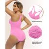 imageSHAPERX Bodysuit for Women Tummy Control Shapewear Racerback Seamless Body Shaper Tank TopPink