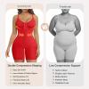 imageSHAPERX Shapewear Bodysuit for Women Tummy Control Seamless ZipUp Body Shaper Waist Snatched Body SuitRed Shorts
