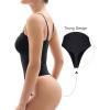 imageSHAPERX Strapless Shortie Bodysuit for Women Tummy Control Shapewear Seamless Body Shaper with Removable StrapsBlack Thong