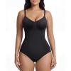 imageSHAPERX Womens Tummy Control Shapewear Bodysuit Seamless Compression Body Shaper Comfy Brief Body SuitBlack