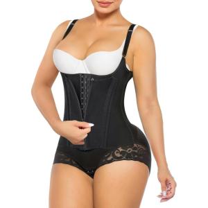 imageSHAPERX Womens Fajas Colombianas Shapewear Tummy Control Body Shaper Girdles Post Surgery Compression GarmentBlack