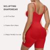 imageSHAPERX Womens Shapewear Bodysuit Tummy Control Seamless ZipUp Body Shaper Waist Defining SilhouetteRed Shorts