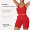 imageSHAPERX Womens Shapewear Bodysuit Tummy Control Seamless ZipUp Body Shaper Waist Defining SilhouetteRed Shorts