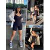 imageSHAPERX Shapewear for Women Tummy Control Bodysuit Mid Thigh Body Shaper Shorts for a Lifted LookBlack