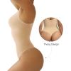 imageSHAPERX Womens Seamless Shapewear Bodysuit Tummy Control Body Shaper Waist Snatching Body SuitBeige