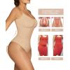 imageSHAPERX Womens Seamless Shapewear Bodysuit Tummy Control Body Shaper Waist Snatching Body SuitBeige