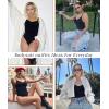 imageSHAPERX Womens Seamless Shapewear Bodysuit Tummy Control Body Shaper Waist Snatching Body SuitBlack