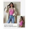 imageSHAPERX Womens Seamless Shapewear Bodysuit Tummy Control Body Shaper Waist Snatching Body SuitPink