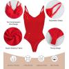 imageSHAPERX Womens Seamless Shapewear Bodysuit Tummy Control Body Shaper Waist Snatching Body SuitRed
