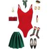 imageSHAPERX Womens Seamless Shapewear Bodysuit Tummy Control Body Shaper Waist Snatching Body SuitRed