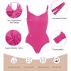 imageSHAPERX Womens Seamless Shapewear Bodysuit Tummy Control Body Shaper Waist Snatching Body SuitRose Red