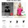 imageSHAPERX Womens Seamless Shapewear Bodysuit Tummy Control Body Shaper Waist Snatching Body SuitRose Red