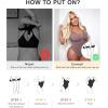 imageSHAPERX Womens Seamless Shapewear Bodysuit Tummy Control Body Shaper Waist Snatching Body SuitUmber
