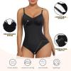 imageSHAPERX Womens Shapewear Bodysuit Bonded Tummy Control Panel Seamless Comfy Body Shaper With Targeted CompressionBlack