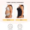 imageSHAPERX Womens Shapewear Bodysuit Bonded Tummy Control Panel Seamless Comfy Body Shaper With Targeted CompressionBlack